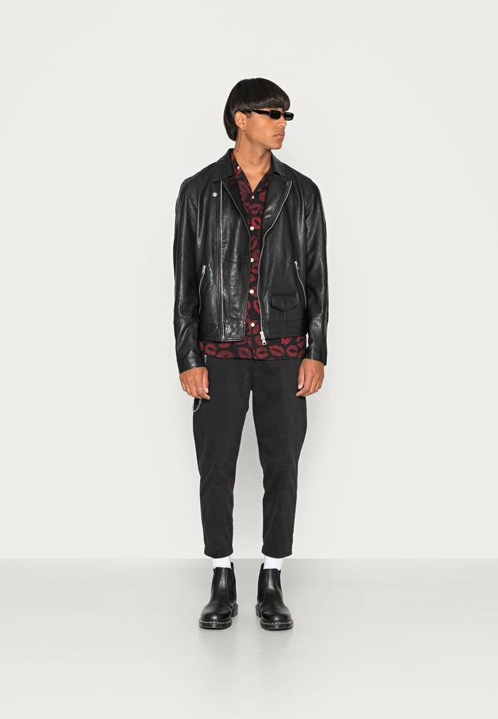 RIO BIKER - Leather jacket - black AllSaints RIO BIKER - Leather Jacket - Black -AllSaintsSales 905f9fc1c6b64ce89d1c70565bf76c2a