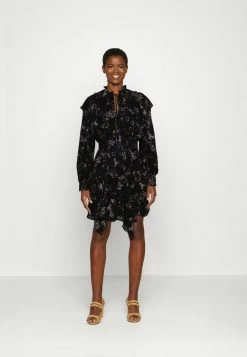 AllSaints ELISE VIOLA DRESS - Day Dress - Black