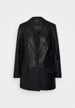 AllSaints REN SOFT BLAZER - Leather Jacket - Black -AllSaintsSales 95f326efa423461484e736df424276e0