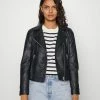AllSaints DALBY FAUX BIKER - Leather Jacket - Black -AllSaintsSales 9768ae1cbbfc475e8b3d7cf07d04ce4d
