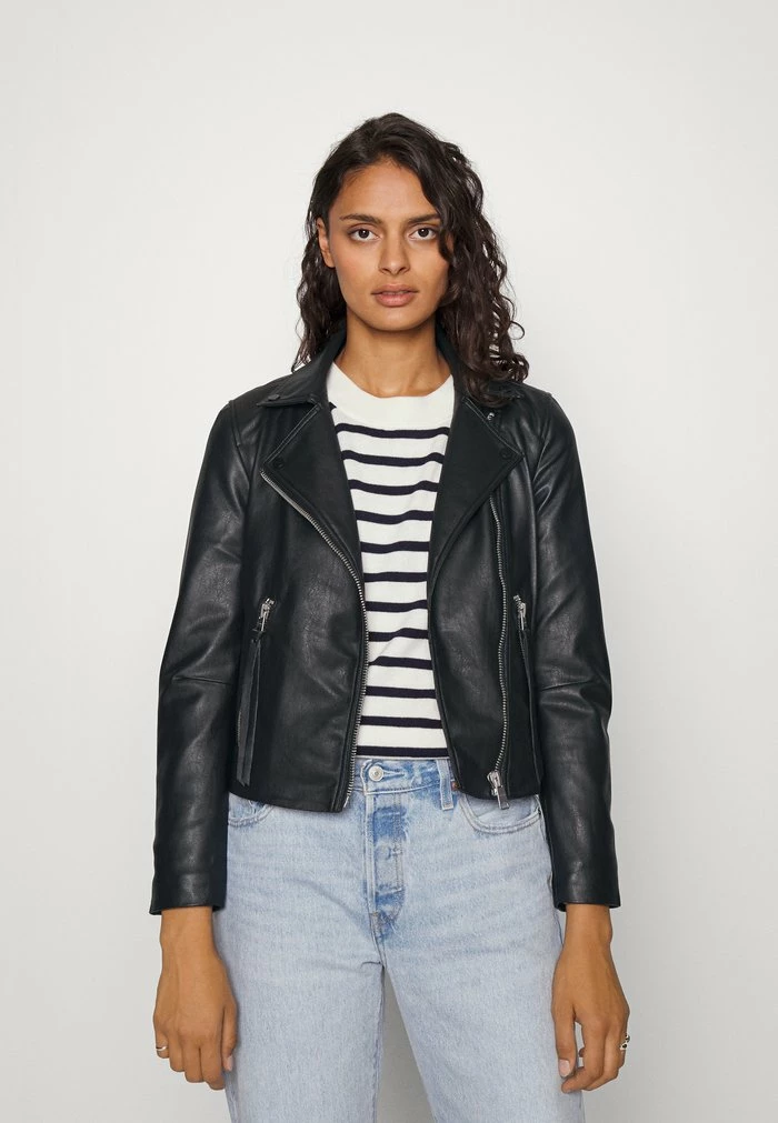 DALBY FAUX BIKER - Leather jacket - black AllSaints DALBY FAUX BIKER - Leather Jacket - Black -AllSaintsSales 9768ae1cbbfc475e8b3d7cf07d04ce4d