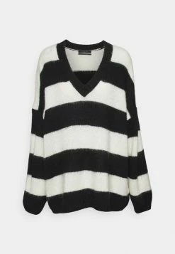 AllSaints LOU - Jumper - Black/white -AllSaintsSales 97c4ecd67f2341d4ad91c75b07140a9d
