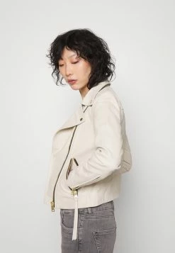 AllSaints DALBY BIKER - Leather Jacket - Ivory White -AllSaintsSales 9b87fed6ea994a2dae7c8ae07c8f64c6