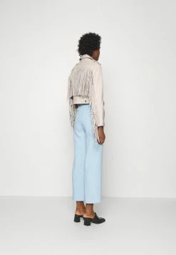 AllSaints AYRA TASSEL JACKET - Leather Jacket - White -AllSaintsSales 9bc1145a76cb4664b0c6d3dc03f68fa9