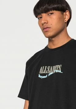 AllSaints CHECK UP CREW - Print T-shirt - Washed Black -AllSaintsSales 9c403985d80d4d638dcd91399acd86ce