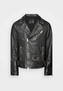 AllSaints LUKE BIKER - Leather Jacket - Black -AllSaintsSales 9dc18385baa14b70b11bc19add9c9814