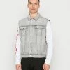 AllSaints KAIMUKI SLEEVELESS JACKET - Waistcoat - Washed Black -AllSaintsSales 9ee95d05c6184704bf69669cb34ce1ab
