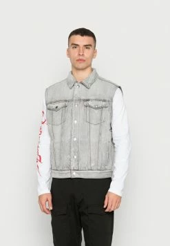 AllSaints KAIMUKI SLEEVELESS JACKET - Waistcoat - Washed Black
