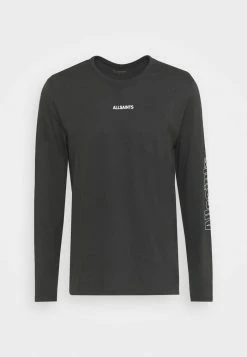 AllSaints HOLLOWPOINT CREW - Long Sleeved Top - Jet Black