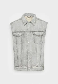 AllSaints KAIMUKI SLEEVELESS JACKET - Waistcoat - Washed Black -AllSaintsSales a057d771d63f451594a118b30eaf8a44