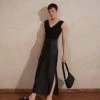 AllSaints CASS DRESS 2-in-1 - Maxi Dress - Black -AllSaintsSales a2465a1c144e4d67b8e2ed667a645a54
