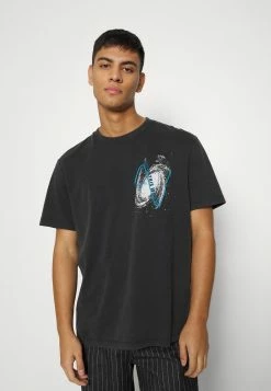 AllSaints INTERGALA CREW - Print T-shirt - Jet Black