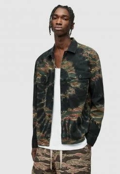 AllSaints DOCKWEILER - Shirt - Ash Khaki Brown