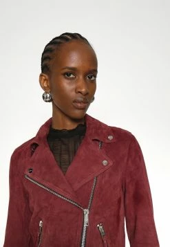 AllSaints DALBY BIKER - Leather Jacket - Cherry Oak Red -AllSaintsSales a81665d7c01542db98dae84d842fb083