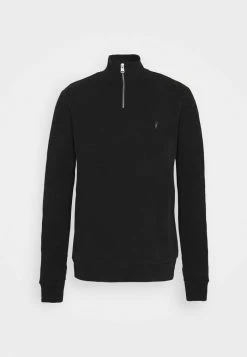 AllSaints RAVEN HALF ZIP - Sweatshirt - Jet Black -AllSaintsSales ad6951dc97dc4edb93713cd14e627a9e