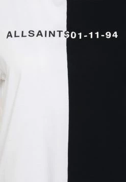 AllSaints SPLIT DATE BLOCK TEE - Print T-shirt - Optic White/black -AllSaintsSales b18570271aa74369a22fb4f70a136661