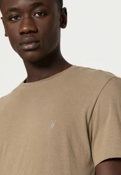AllSaints TONIC CREW - Basic T-shirt - Ash Khaki Brown -AllSaintsSales bbc04de6a51740229ea1287d36be33eb