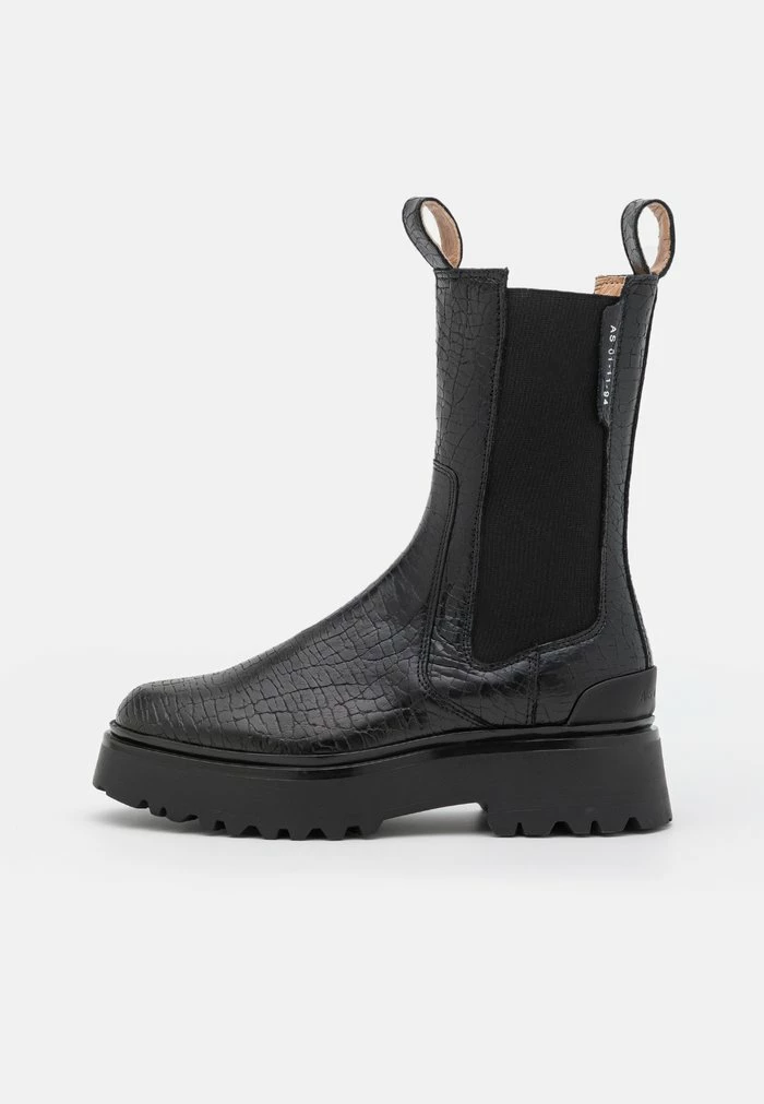 AMBER CROC BOOT - Platform boots - black AllSaints AMBER CROC BOOT - Platform Boots - Black -AllSaintsSales c04f76c15dd94aadb46467f2d8faf362