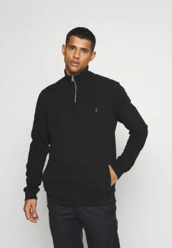 AllSaints RAVEN HALF ZIP - Sweatshirt - Jet Black