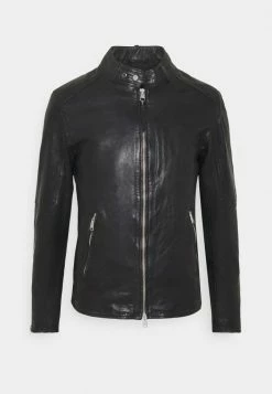 AllSaints CORA JACKET - Leather Jacket - Jet Black