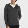 AllSaints BRACE HOODY - Zip-up Sweatshirt - Charcoal Marl -AllSaintsSales c6d67986f9f24761a1ca5e5e92457452