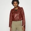 AllSaints AYRA TASSEL JACKET - Leather Jacket - Copper Red