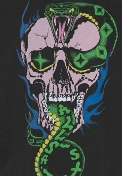 AllSaints ADDER CREW - Print T-shirt - Washed Black -AllSaintsSales ca3a598236c44c789803fa6d7bee7ca7