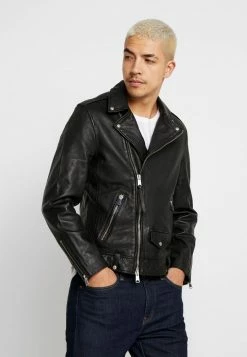 AllSaints MILO BIKER - Leather Jacket - Black