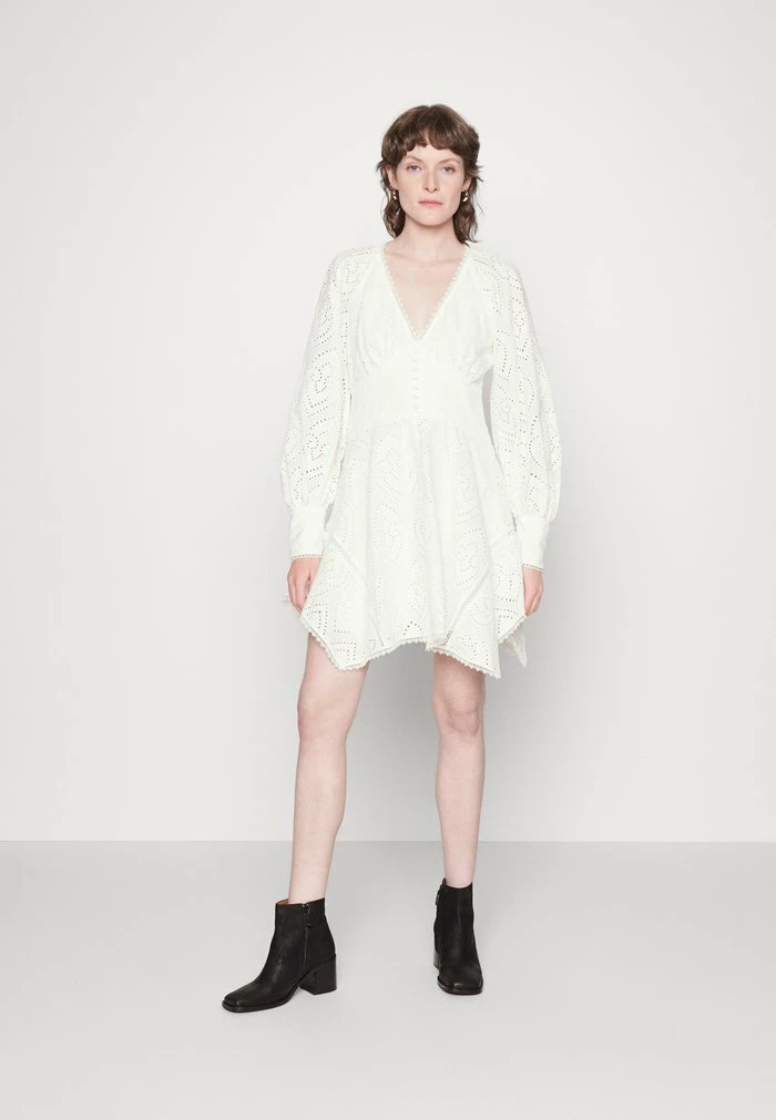 IRINA BRODERIE DRESS - Day dress - chalk white AllSaints IRINA BRODERIE DRESS - Day Dress - Chalk White -AllSaintsSales cc1a8b2c11354cb28b880631a7f59bea