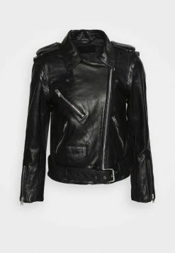 AllSaints MORGAN BIKER - Leather Jacket - Black -AllSaintsSales cf7e8f1f379b4421b91c7aeb59aa5ad7