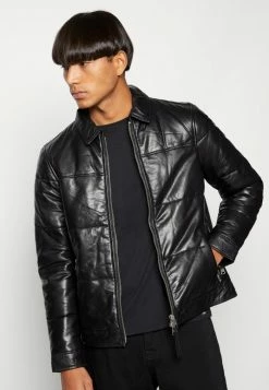 AllSaints COBB PUFFER JACKET - Leather Jacket - Black -AllSaintsSales d1948db596104391b7762eff65821bdb
