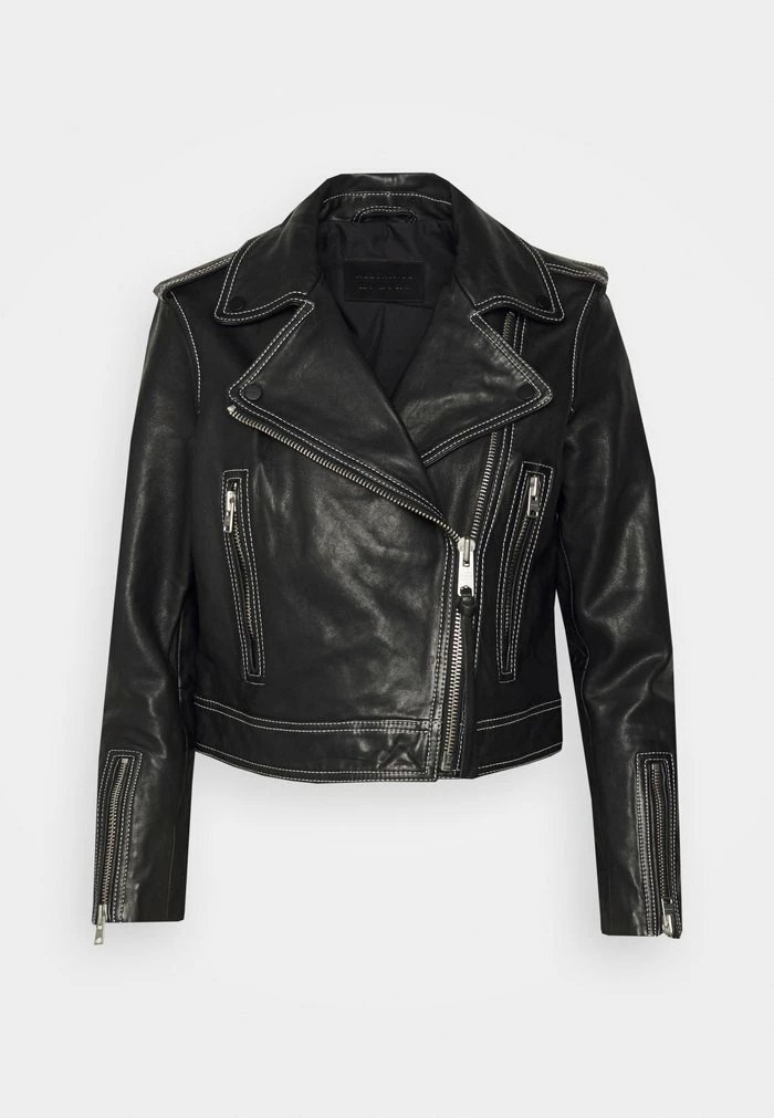 AYRA BIKER - Leather jacket - black AllSaints AYRA BIKER - Leather Jacket - Black -AllSaintsSales d1c73a9bf8ea4cffb77ed0e13473cb5f