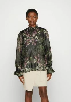 AllSaints CORA - Blouse - Black Multi