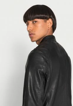 AllSaints PALM JACKET - Leather Jacket - Black -AllSaintsSales d709651ba6784ea48659d711ba14422c