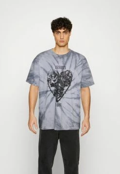 AllSaints HARLEY CREW - Print T-shirt - Bluebell Blue/blue