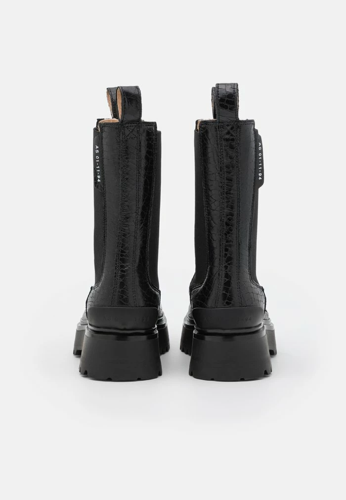 AMBER CROC BOOT - Platform boots - black AllSaints AMBER CROC BOOT - Platform Boots - Black -AllSaintsSales da938a3eba664548b6abcf766fbb5a34