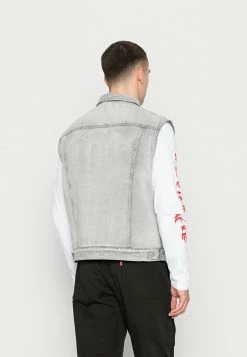 AllSaints KAIMUKI SLEEVELESS JACKET - Waistcoat - Washed Black -AllSaintsSales e0e247bebadf42b8bbd8225ed11acc03