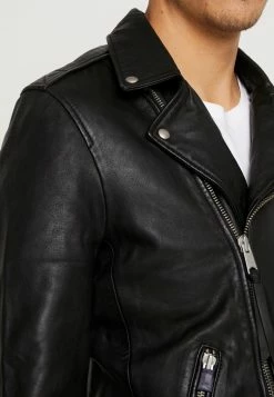 AllSaints MILO BIKER - Leather Jacket - Black -AllSaintsSales e15bb844e146421eb98d4912356ed6d0