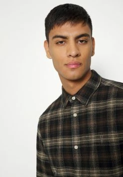 AllSaints NORTHFORD SHIRT - Shirt - Black/brown -AllSaintsSales e1da1bb00b2a478ab7ceff963f0e2447
