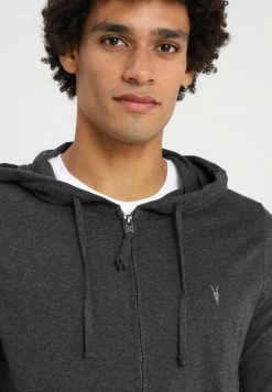 AllSaints BRACE HOODY - Zip-up Sweatshirt - Charcoal Marl -AllSaintsSales e3a9819c690e419aa99b161837cc2db7