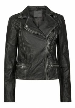 AllSaints CARGO BIKER - Leather Jacket - Black/grey -AllSaintsSales ec5ab3b455b94e15b6433544b7b0ce73