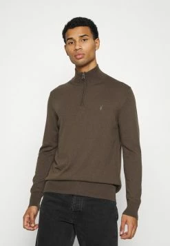 AllSaints KILBURN ZIP FUNNEL - Jumper - Haze Green
