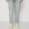 AllSaints JACK DAMAGED - Straight Leg Jeans - Light Indigo -AllSaintsSales f866fb8c374447058daed073e9104c6b