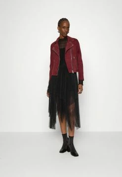 AllSaints DALBY BIKER - Leather Jacket - Cherry Oak Red -AllSaintsSales fc8c866b7e0342f8930e107de552d95e