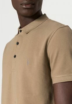 AllSaints REFORM - Polo Shirt - Ash Khaki Brown -AllSaintsSales fdaa141010534ce29b6c9510e1342216