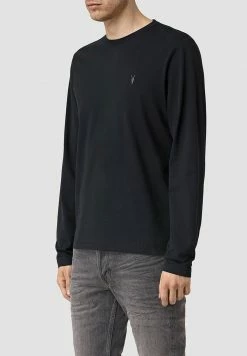 AllSaints BRACE CREW - Long Sleeved Top - Jet Black